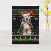 Carte Colley barbu Sweat de Noël démodé (Fleur jaune)