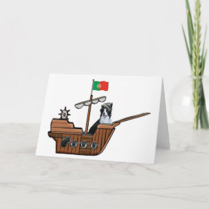 Carte Colley Ditzy de Dogs~Original Notecard~Border