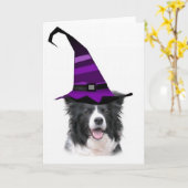 Carte Colley étourdi Card~Halloween~Witch de Dogz~Border (Fleur jaune)