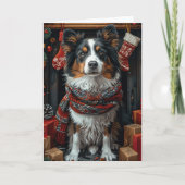 Carte Colley Rough avec des cadeaux de Noël Cheminée (Devant)