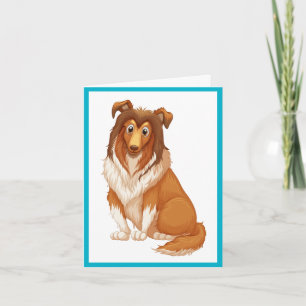 Carte Collie Chien Chien Chien Chien Chien Chien, Bonjou