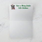 Carte Collie de frontière drôle de Noël (Intérieur)