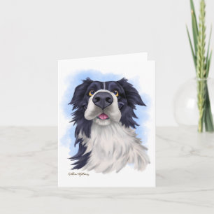 Carte Collie dessin animé amusant