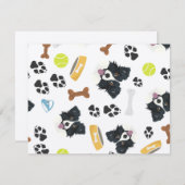 Carte Collie frontalier de chien souriant (Devant / Derrière)