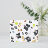 Carte Collie frontalier de chien souriant (Debout devant)