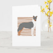 Carte Collie lisse (Fleur jaune)