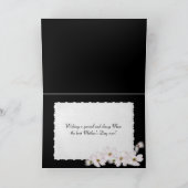 Carte Collier de perles de la Fête des Mères sur noir (Intérieur)