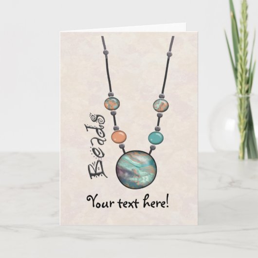 Carte Collier de perles Jumbo Vert 01 (Devant)