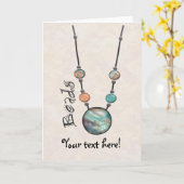 Carte Collier de perles Jumbo Vert 01 (Fleur jaune)