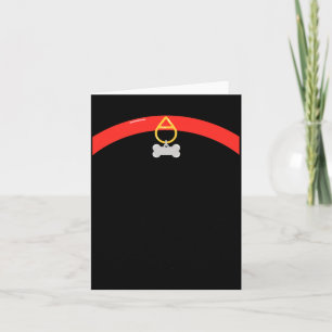 Carte Collier Tag Os en forme d'empreinte de patte Hallo