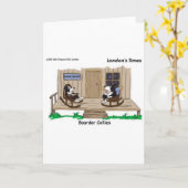 Carte Collies frontalières à la retraite Drôle Offbeat D (Fleur jaune)