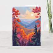 Carte Collines d'Automne | Feuilles d'Automne Feuillage  (Devant)