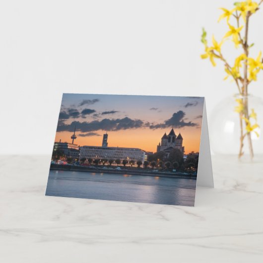 Carte Cologne Allemagne (Fleur jaune)