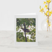 Carte colombe (Fleur jaune)