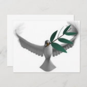 Carte Colombe-branche d'olivier (Devant / Derrière)