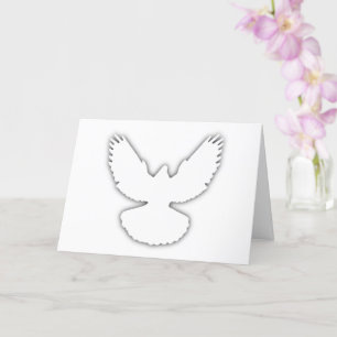 Carte Colombe de la paix blanche avec ombre simplement é