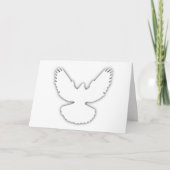 Carte Colombe de la paix blanche avec ombre simplement é (Devant)