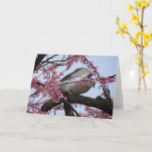 Carte Colombe et fleurs de Redbud (Fleur jaune)