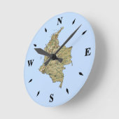Carte Colombie Horloge (Angle)