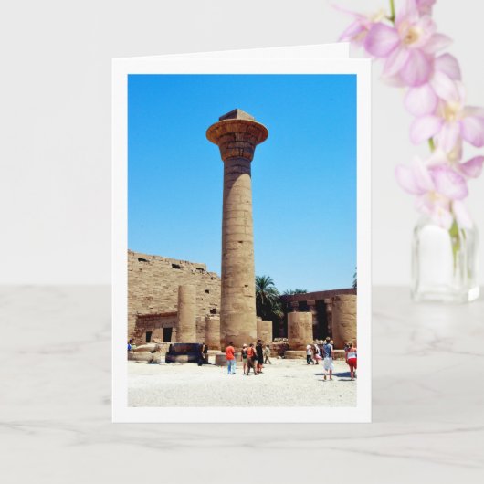 Carte Colonne du temple de Karnak, Louxor, Égypte (Orchidée)