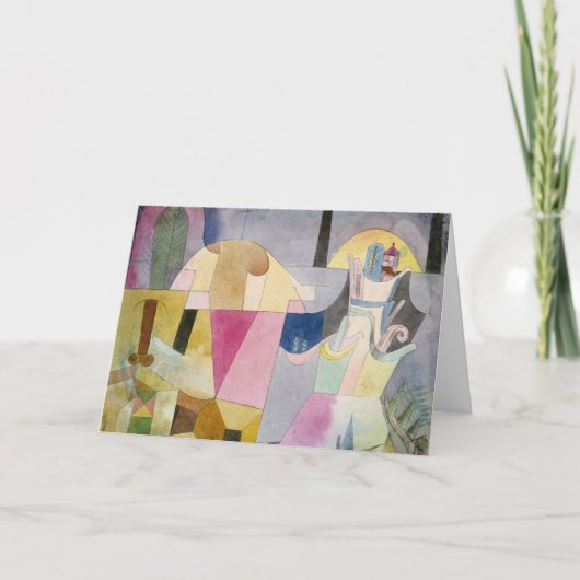 Carte Colonnes noires dans un paysage | Paul Klee (Devant)