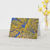 Carte Colorado automne | Forêt de Trembles | Joyeux Anni (Fleur jaune)