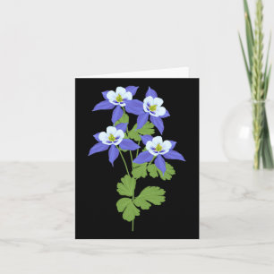 Carte Colorado Columbine Fleur Fleur sauvage Nature Rand