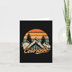 Carte Colorado - Retro Montagnes Vintages Nature Randonn
