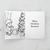 Carte Coloration de Noël personnalisée (Intérieur)