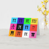 Carte colorblock happy pi day (Fleur jaune)