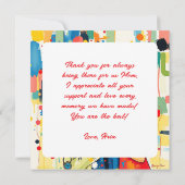 Carte Coloré Abstrait Merci maman | Fête des mères (Dos)