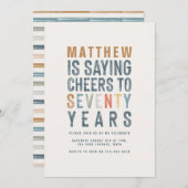 Carte Coloré classe applaudit à 70 ans (Devant / Derrière)