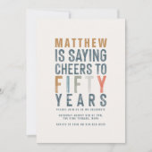 Carte Coloré classe applaudit à cinquante ans (Devant)