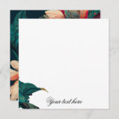 Carte Coloré élégant floral (Devant / Derrière)