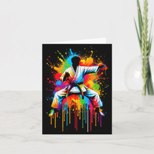 Carte Coloré Karaté Tie Dye Couleur Karaté Fan Srt Homme