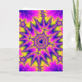 Carte Coloré rose, jaune et bleu fractal (Dos)