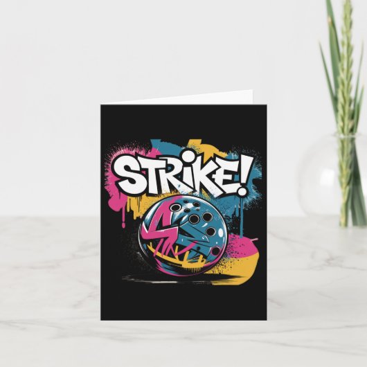 Carte Coloré Strike Bowling Ll (Devant)