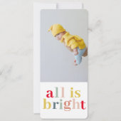 Carte Coloré Tout Est Lumineux Avec Photo | Joyeuses fêt (Devant)