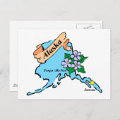 Carte colorée Alaska Tee - shirts et cadeaux (Devant / Derrière)