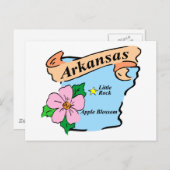 Carte colorée Arkansas Cadeaux et Tee - shirt (Devant / Derrière)