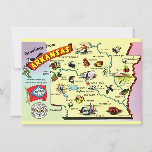 Carte colorée Arkansas Faire-part de déplacement (Devant)
