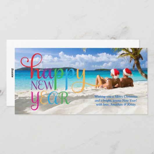 Carte colorée de bonne année 311 (Devant / Derrière)