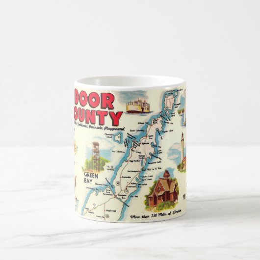 Carte colorée de Door County Mug (Centre)