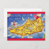 Carte colorée de Hilton Head SC (Devant / Derrière)