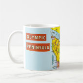 Carte colorée de la péninsule olympique Mug (Gauche)