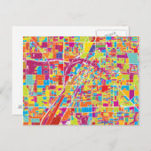 Carte colorée de Las Vegas, Nevada (Devant / Derrière)