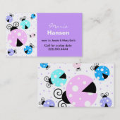 Carte colorée de maman de coccinelles (Devant / Derrière)