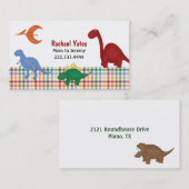 Carte colorée de maman de dinosaures (Devant / Derrière)