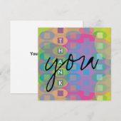 Carte colorée de Merci (Devant / Derrière)