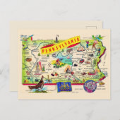 Carte colorée de Pennsylvanie (Devant / Derrière)